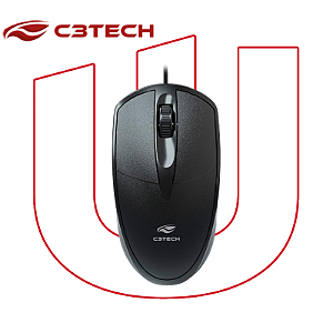 Mouse 3 botões com fio MS31BK C3tech Preto