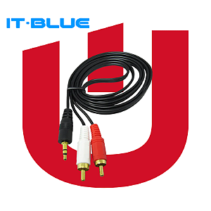 Adaptador de Áudio P2 para RCA 1,5M LE1008 It-Blue