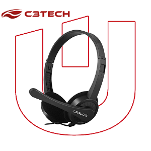 Headset 2xP2 com Fio PH02BK C3tech Preto