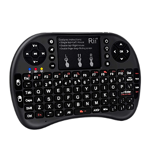 MINI TECLADO COM LED SEM FIO MAX LE7716 LELONG PRETO