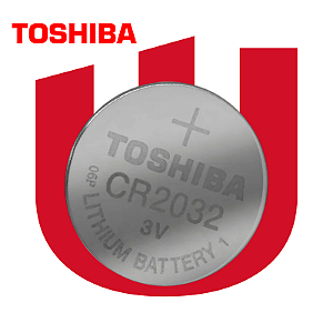 Bateria Botão Toshiba 3V CR2032 com 5 Unidades