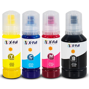 KIT 4 TINTAS EPSON T524 CYMK X-FULL + PAPEL FOTOGRÁFICO