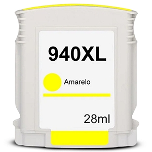 CARTUCHO DE TINTA COMPATÍVEL HP 940XL AMARELO 28ML