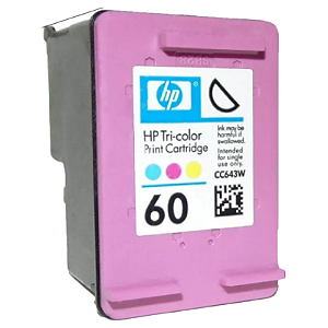 CARTUCHO DE TINTA ORIGINAL HP 60 COLORIDO 6,5ML