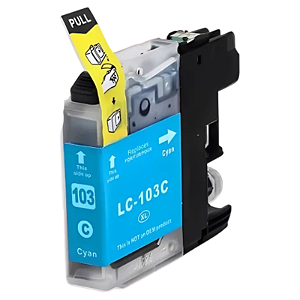 CARTUCHO DE TINTA COMPATÍVEL COM BROTHER BLC103 CIANO 14ML