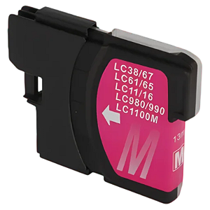 CARTUCHO DE TINTA COMPATÍVEL COM BROTHER LC16 LC38 LC65 LC67 LC1100 LC980 LC990 LC39 LC975 LC985 MAGENTA 13ML