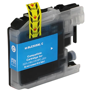 CARTUCHO DE TINTA COMPATÍVEL COM BROTHER BLC505XL CIANO 11ML