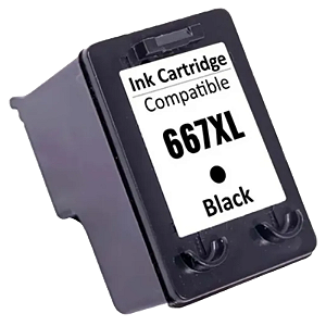 CARTUCHO DE TINTA COMPATÍVEL COM HP 667XL Q67XL PRETO MICROJET 14ML