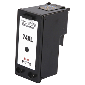 CARTUCHO DE TINTA COMPATÍVEL COM HP 74XL PRETO MICROJET 25ML