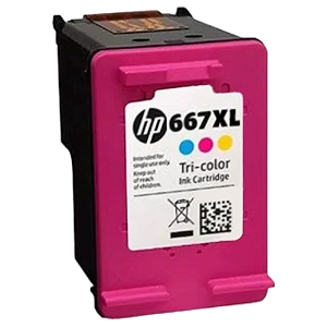 CARTUCHO DE TINTA ORIGINAL HP 667XL COLORIDO 8,5ML