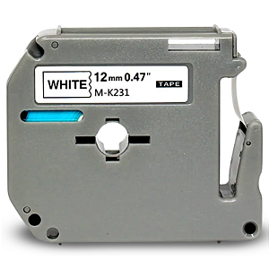 FITA ROTULADORA COMPATÍVEL BROTHER MK231 MASTERPRINT PRETO E BRANCO 12MMx8M