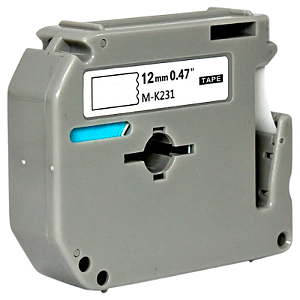 FITA ROTULADORA COMPATÍVEL COM BROTHER M-K231 PRETO X-FULL 12MMx8M