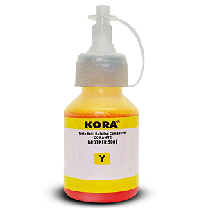TINTA COMPATÍVEL BROTHER BT T5001 CORANTE AMARELO KORA 48ML