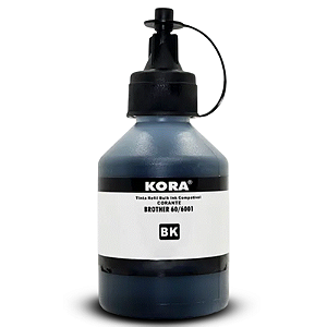 TINTA COMPATÍVEL BROTHER BT T6001 D60 CORANTE PRETO KORA 108ML