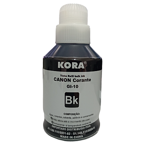 TINTA COMPATÍVEL CANON GL10 CORANTE PRETO KORA 170ML