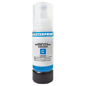TINTA COMPATÍVEL EPSON T504 T544 CORANTE CIANO MASTERPRINT 70ML