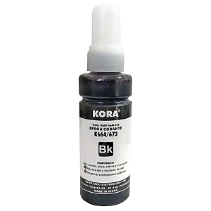 TINTA COMPATÍVEL EPSON T664 T673 CORANTE PRETO KORA 70ML