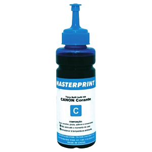 TINTA COMPATÍVEL CANON UNIVERSAL CORANTE CIANO MASTERPRINT 100ML