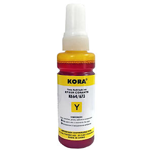 TINTA COMPATÍVEL EPSON T664 T673 CORANTE AMARELO KORA 70ML