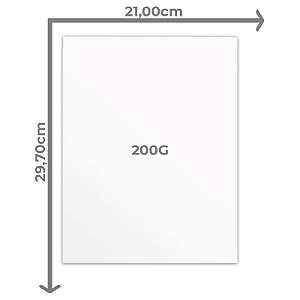 PAPEL COUCHÊ SEMI BRILHO A4 200G 100 FOLHAS