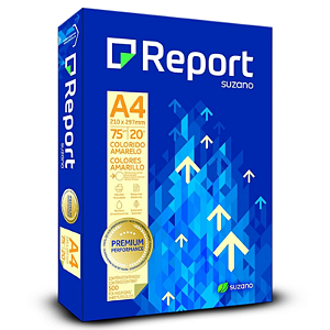 PAPEL SULFITE AMARELO A4 75G REPORT 500 FOLHAS