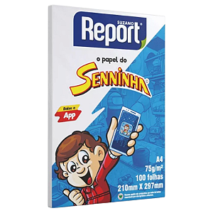 PAPEL SULFITE BRANCO A4 754G REPORT SENINHA 100 FOLHAS