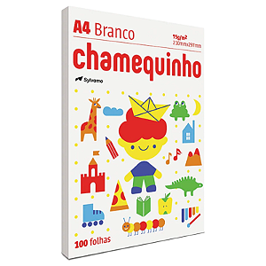 PAPEL SULFITE BRANCO A4 75G CHAMEQUINHO 100 FOLHAS