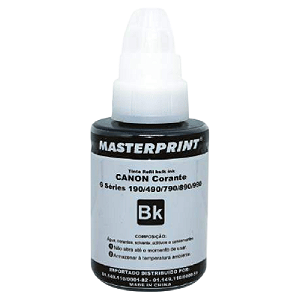 TINTA COMPATÍVEL CANON GL190 CORANTE PRETO MASTERPRINT 135ML