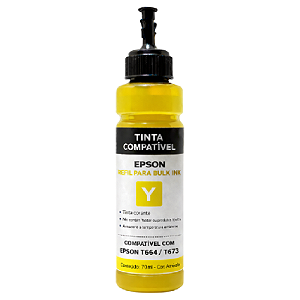 TINTA COMPATÍVEL EPSON T664 T673 CORANTE AMARELO 70ML