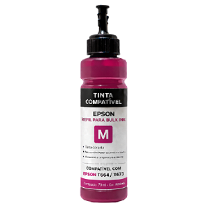 TINTA COMPATÍVEL EPSON T664 T673 CORANTE MAGENTA 70ML