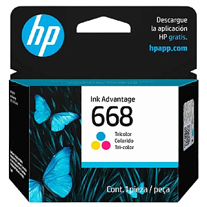 CARTUCHO DE TINTA ORIGINAL HP 668 COLOR 3ML