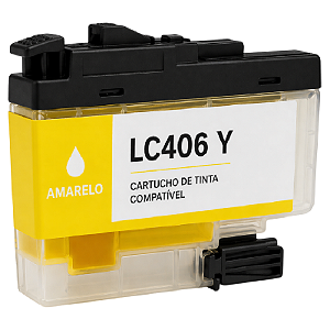CARTUCHO DE TINTA COMPATIVEL BROTHER LC406 AMARELO 1,5ML