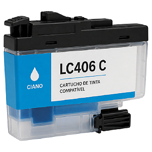 CARTUCHO DE TINTA COMPATIVEL BROTHER LC406 CIANO 1,5ML