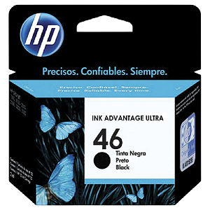 CARTUCHO DE TINTA ORIGINAL HP 46 CZ637AL PRETO 26ML