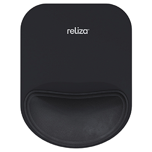 MOUSE PAD RELIZA 17X22CM COM APOIO DE PUNHO COMPACT PRETO