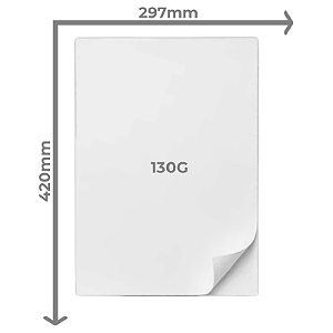 PAPEL ADESIVO FOTO GLOSSY A3 130G 20 FOLHAS