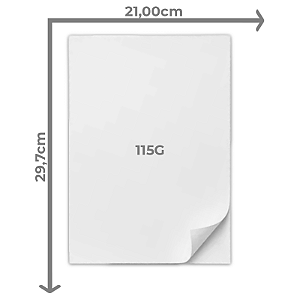 PAPEL ADESIVO FOTO GLOSSY A4 115G 50 FOLHAS