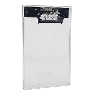CASE EXTERNO HD/SSD 2.5' SATA USB 3.0 KP-HD012 KNUP TRANSPARENTE