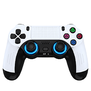 CONTROLE GAMER MOVIMENTO LED PARA PS5 COM FIO KNUP KP-GM037 BRANCO