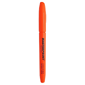CANETA MARCA TEXTO CHANFRADA LARANJA MP612 MASTERPRINT CX C/12 UN