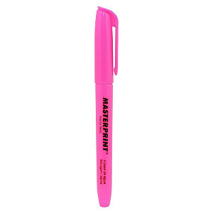 CANETA MARCA TEXTO CHANFRADA ROSA MP612 MASTERPRINT CX C/12 UN