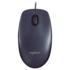 MOUSE COM FIO USB 2.0 1M 1000DPI M90 LOGITECH PRETO