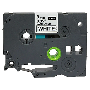 FITA ROTULADORA COMPATÍVEL BROTHER TZC-221 BRANCO/PRETO X-FULL 9MMx8M