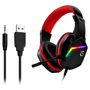FONE DE OUVIDO HEADSET GAMER RGB COM FIO USB P3 3-5V 1.8M AITEK DELTA-F4232