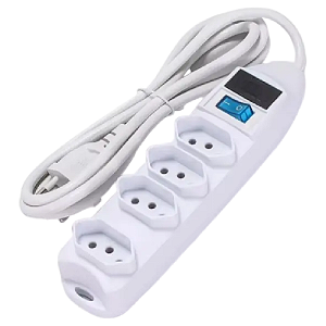 FILTRO DE LINHA 4 TOMADAS  COM FUSÍVEL BIVOLT LUATAEK - SL7604