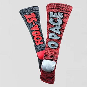 Meia Cano Alto Divertida Foda-se o Pace em Poliamida