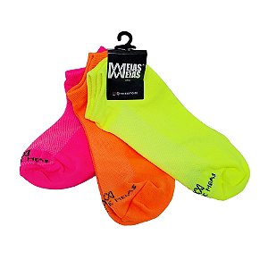 Kit de Meia - 3 Pares Flúor Poliamida - Soquete - 35 ao 43