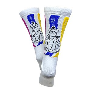 Meia Cano Alto Divertida Nazaré em Poliamida