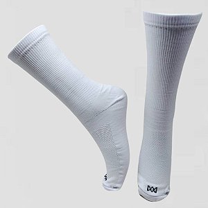 Meia Cano Medio Divertida Básica em Poliamida - BRANCA