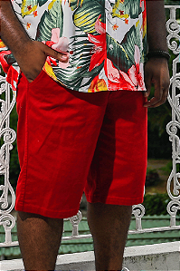 Bermuda Masculino Vermelho HF